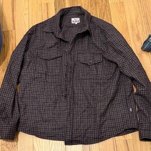 Woolrich Men's Brown Plaid Overshirt